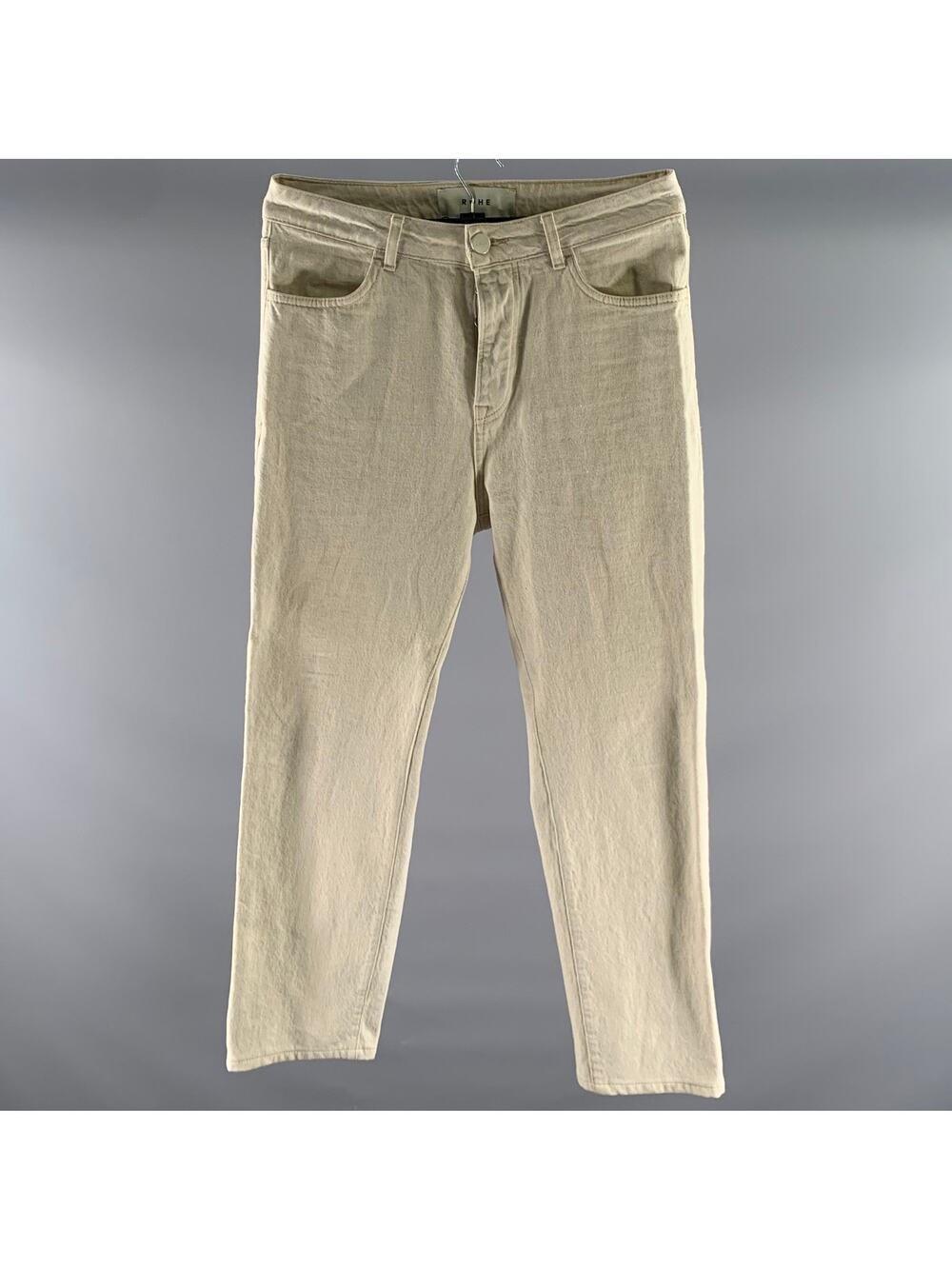 RÓHE Size 30 Cream Tan Hemp Cotton Button Fly Jeans